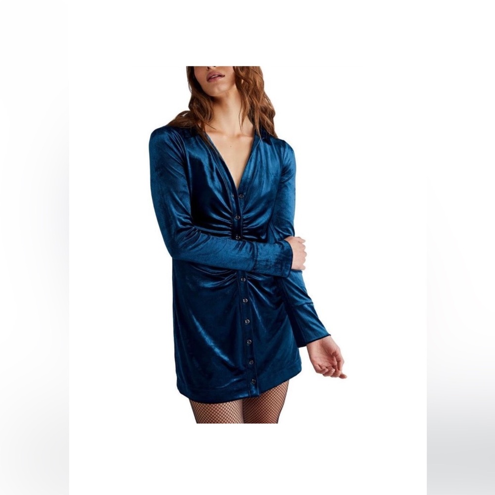 Free People Shayla Velvet Mini Dress